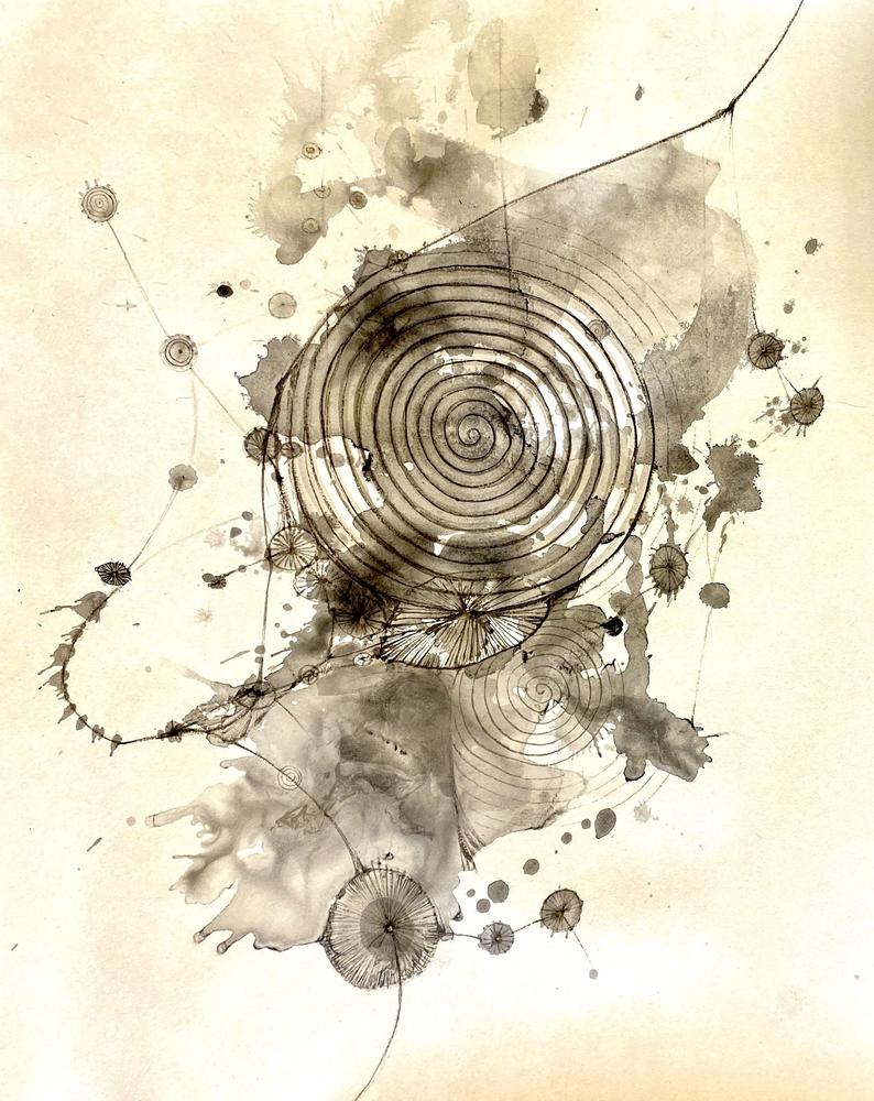 Spirals to  Merged  Memories#8