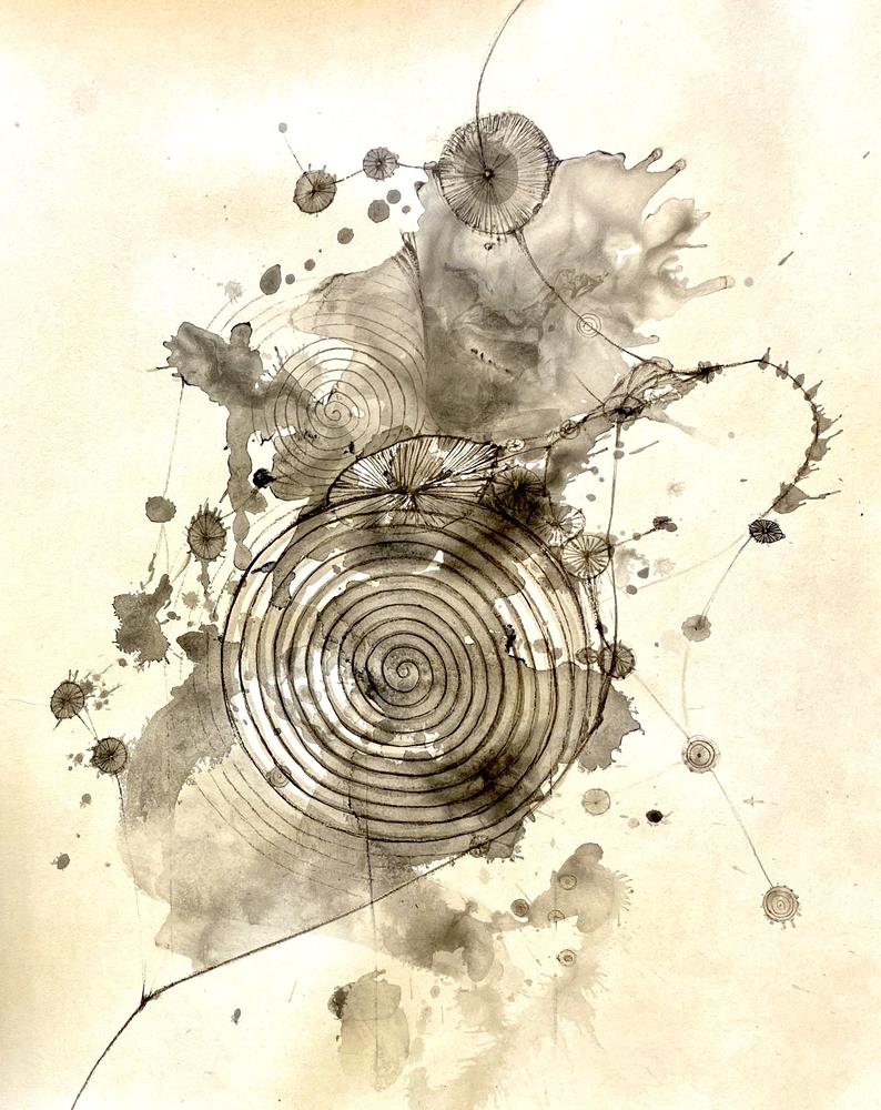 Spirals to  Merged  Memories#8