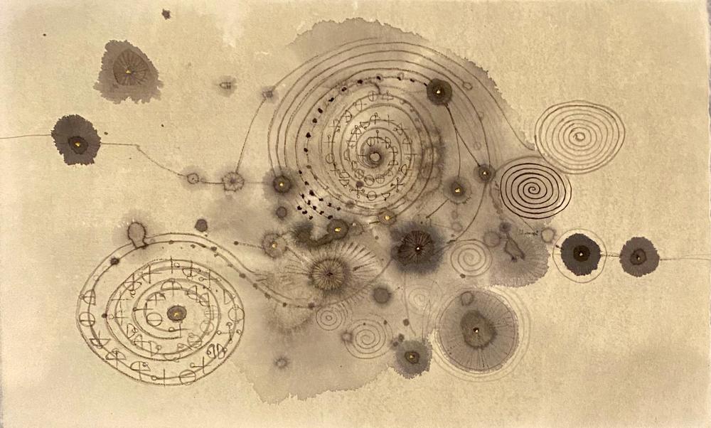 Spirals to  Merged  Memories#3 d1