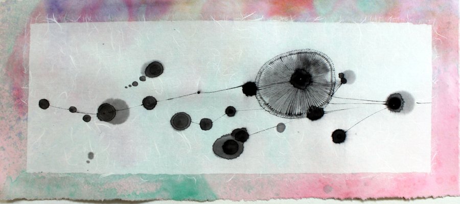 ©Yoshikawa_Fumiyo Yume no Kakera 5, 2011, 9×29in, sumi ink on paper