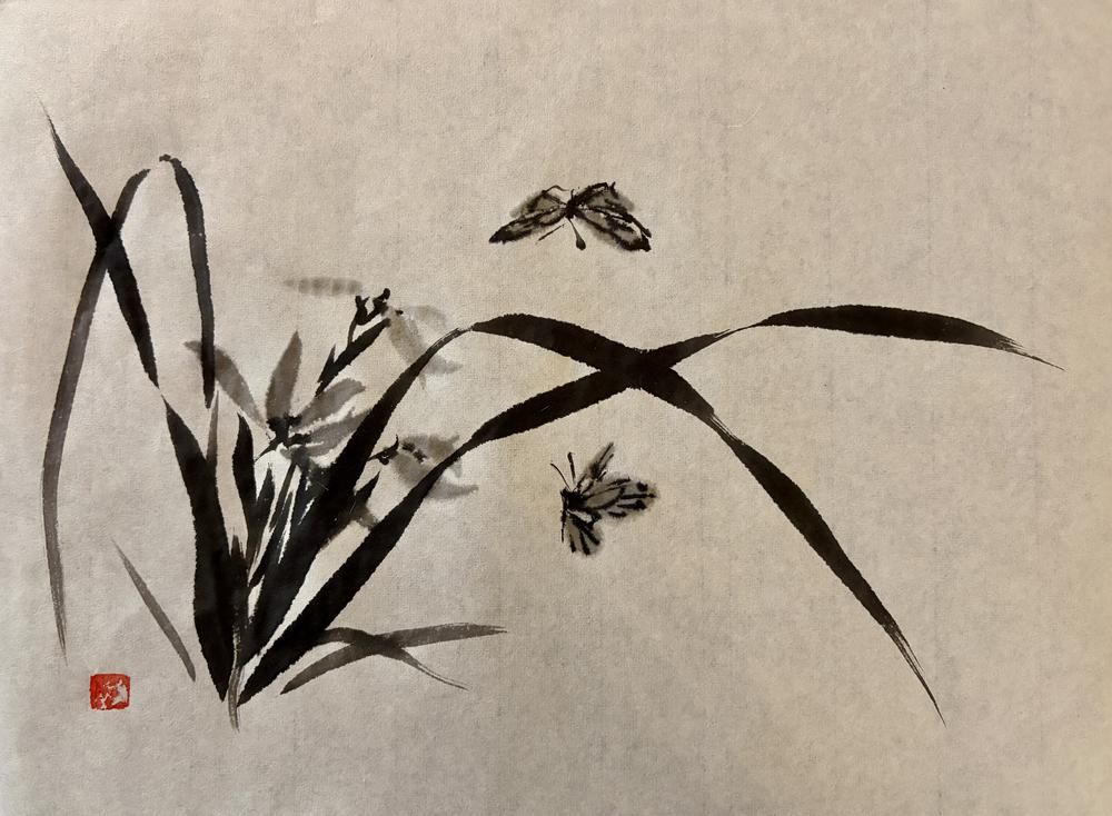 Orchid and Butterflies