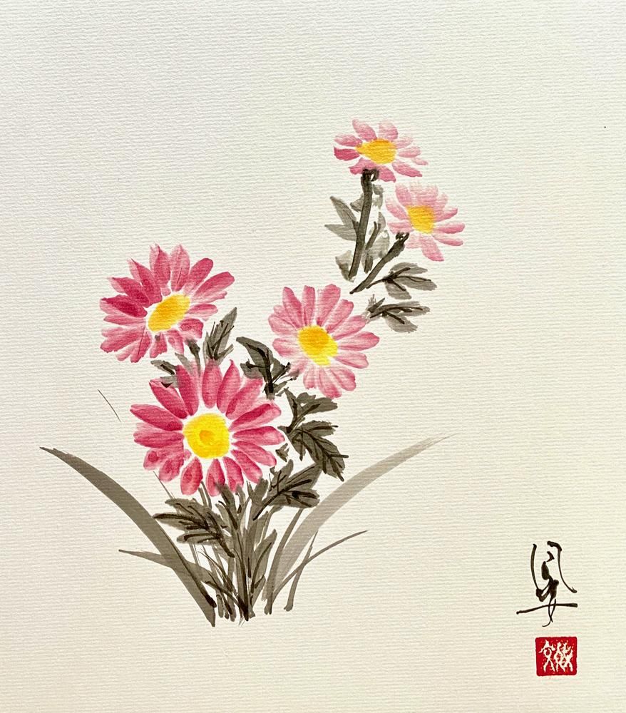 Nogiku Daisy2, Fumiyo Yoshikawa,11x10 inch