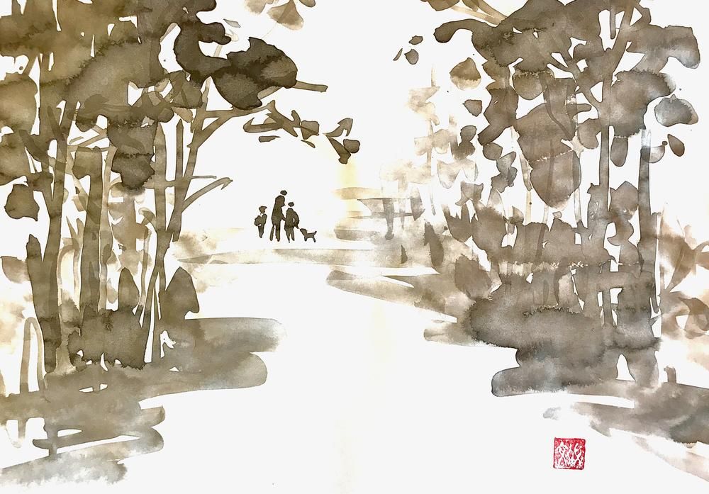 Fumiyo Yoshikawa Morning Walk on the Hill